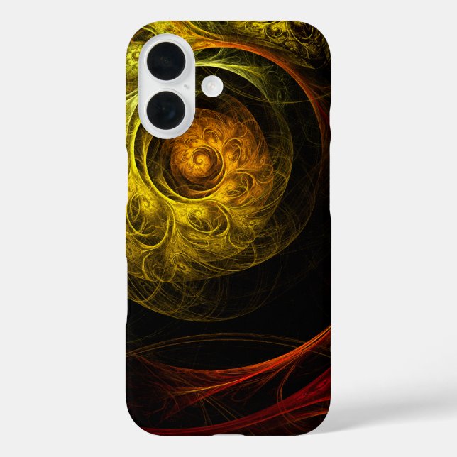 Sunrise Floral Red Abstract Art Case-Mate iPhone Case (Back)