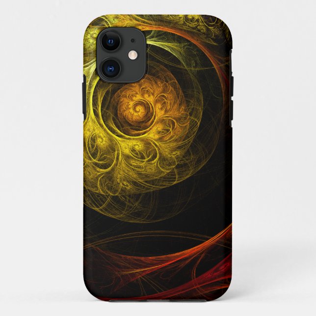 Sunrise Floral Red Abstract Art Case-Mate iPhone Case (Back)