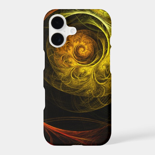 Sunrise Floral Red Abstract Art iPhone Case (Back)