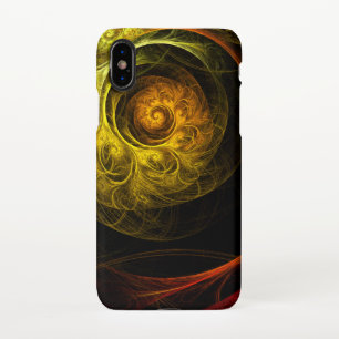 Sunrise Floral Red Abstract Art Matte iPhone Case