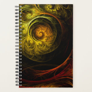 Sunrise Floral Red Abstract Art Planner
