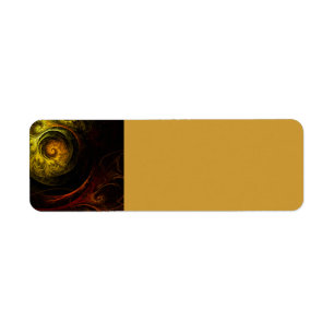Sunrise Floral Red Abstract Art Return Address Label