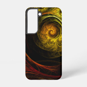 Sunrise Floral Red Abstract Art Samsung Galaxy Case