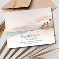 Sunrise Florida Beach Wedding Save the Date
