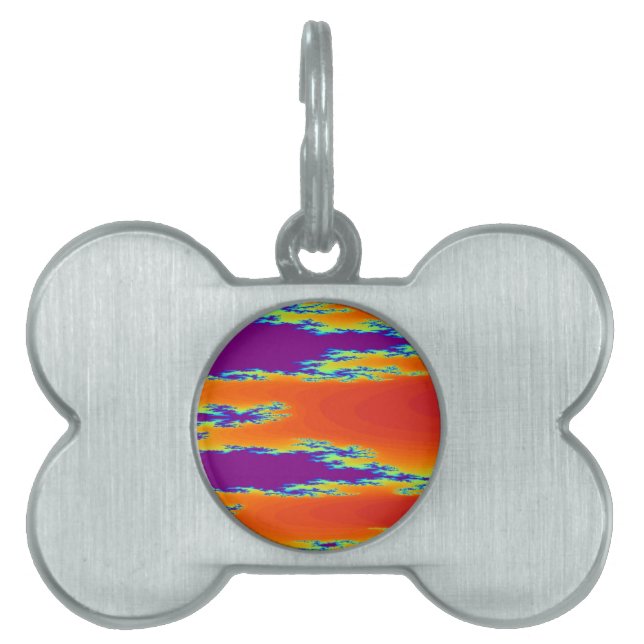 Sunrise Fractal Pet Tag (Front)