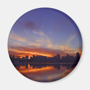 Sunrise From San Diego Bay Magnet