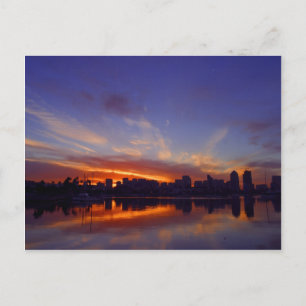 Sunrise From San Diego Bay Postcard