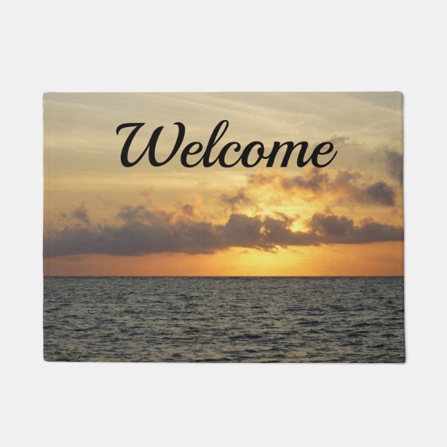 Sunrise Glory Folly Beach Welcome Doormat (Front)