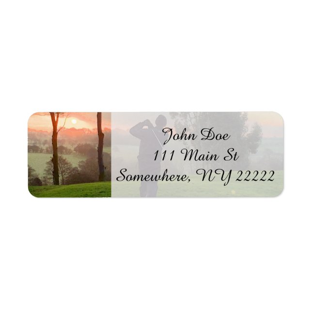 Sunrise Golfer Return Address Label (Front)
