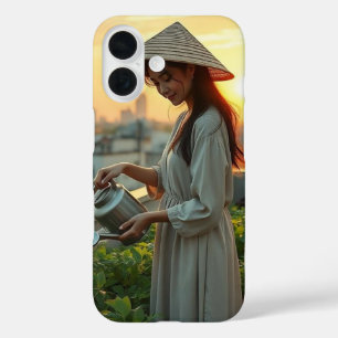 Sunrise Grace in the Rooftop Garden iPhone 16 Case