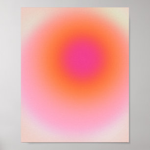 Sunrise Gradient - Beige Pink Orange Poster