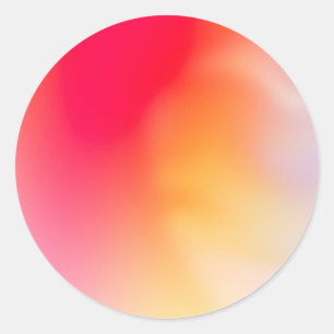 Sunrise Gradient Custom Trendy  Classic Round Sticker
