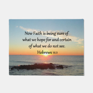 SUNRISE HEBREWS 11:1 PHOTO DESIGN DOORMAT