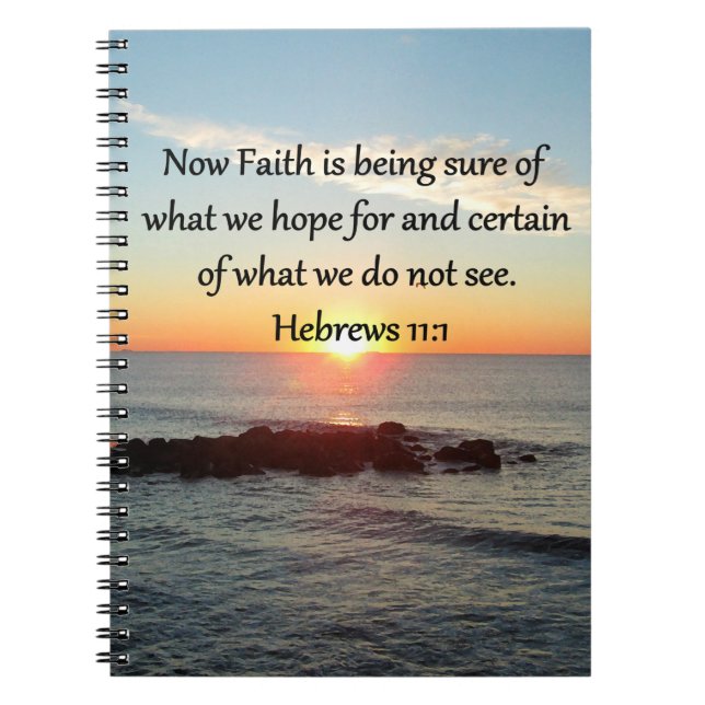 SUNRISE HEBREWS 11:1 PHOTO DESIGN NOTEBOOK (Front)