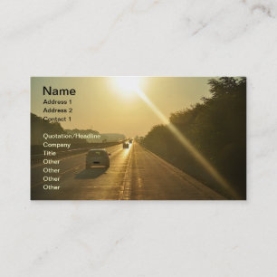 SUNRISE Highway travel cars automobiles driving Business Card