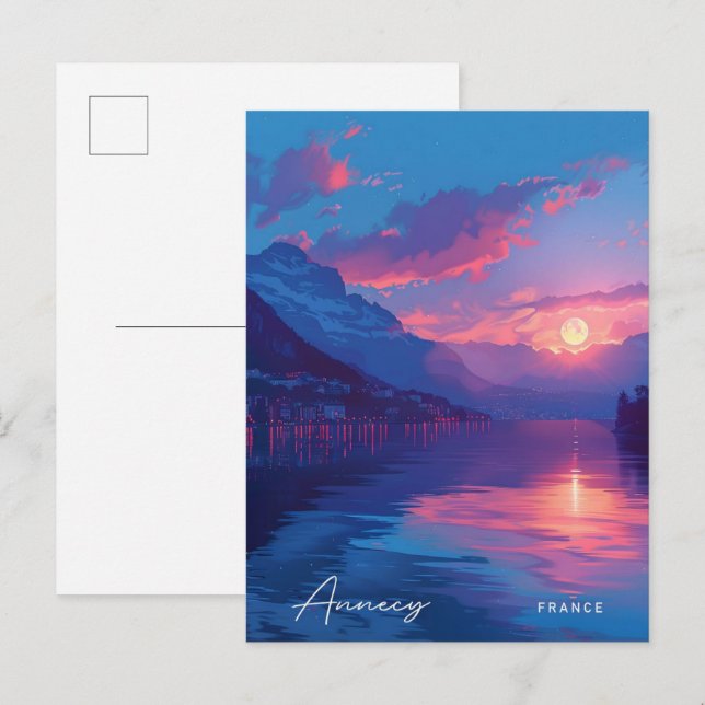Sunrise in Annecy France Travel  Postcard (Front/Back)