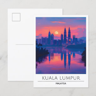 Sunrise in Kuala Lumpur Malaysia Travel Postcard