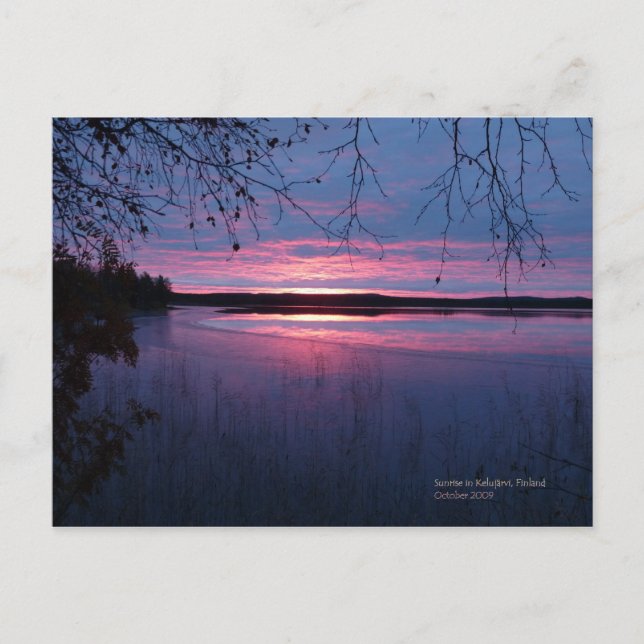 Sunrise in Lapland Postcard (Front)