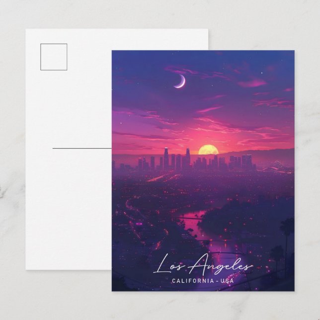 Sunrise in Los Angeles California USA Travel  Postcard (Front/Back)
