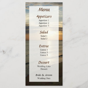 Sunrise in Norfolk VAl Wedding Menu... Menu