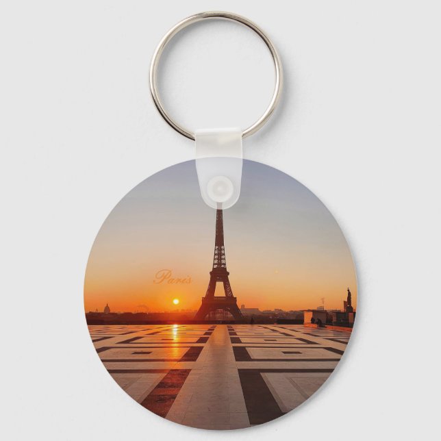Sunrise in Paris Key Ring (Front)