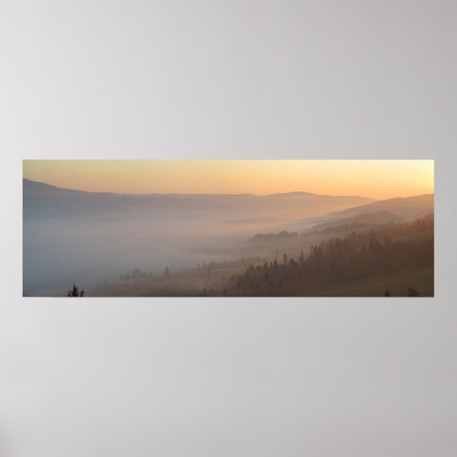 Sunrise in Pieniny mountains Poster (Front)