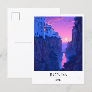 Sunrise in Ronda Spain Travel  Postcard
