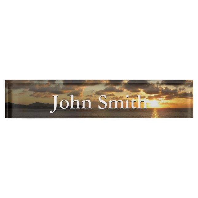 Sunrise in St. Thomas I US Virgin Islands Nameplate (Front)