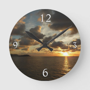 Sunrise in St. Thomas I US Virgin Islands Round Clock