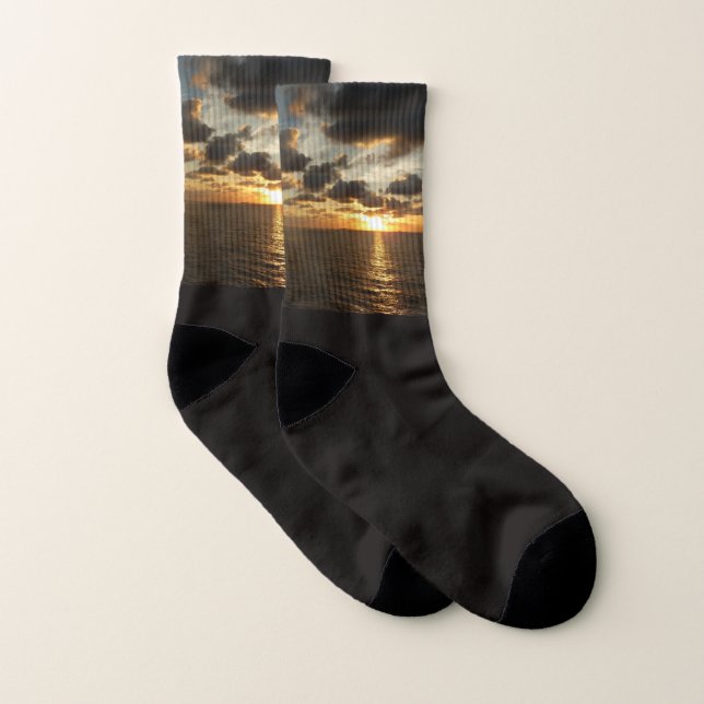 Sunrise in St. Thomas I US Virgin Islands Socks (Pair)