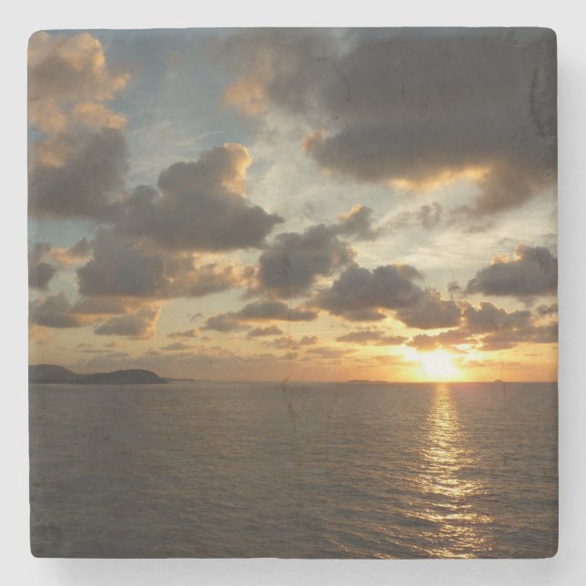 Sunrise in St. Thomas I US Virgin Islands Stone Coaster (Front)
