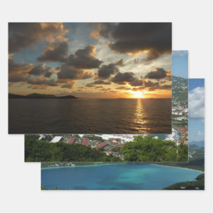 Sunrise in St. Thomas I US Virgin Islands Wrapping Paper Sheet