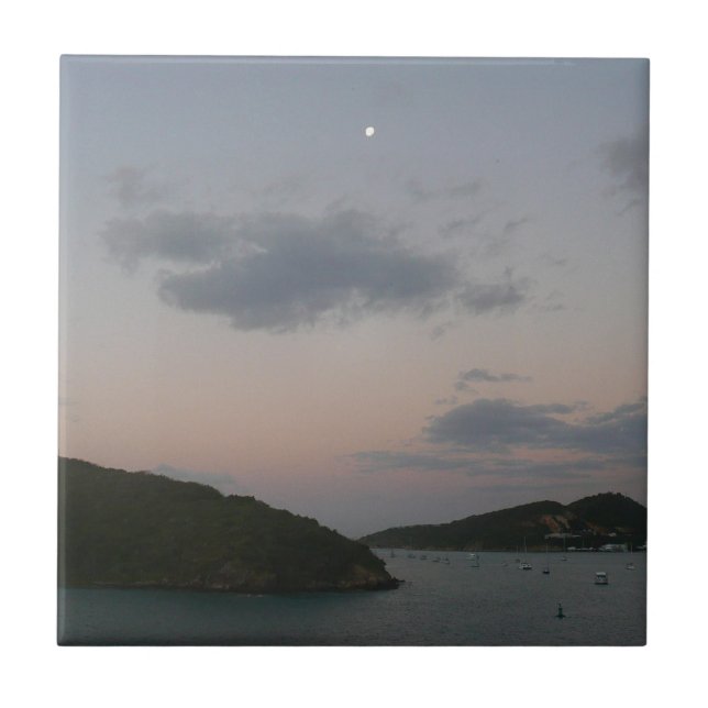 Sunrise in St. Thomas III US Virgin Islands Ceramic Tile (Front)
