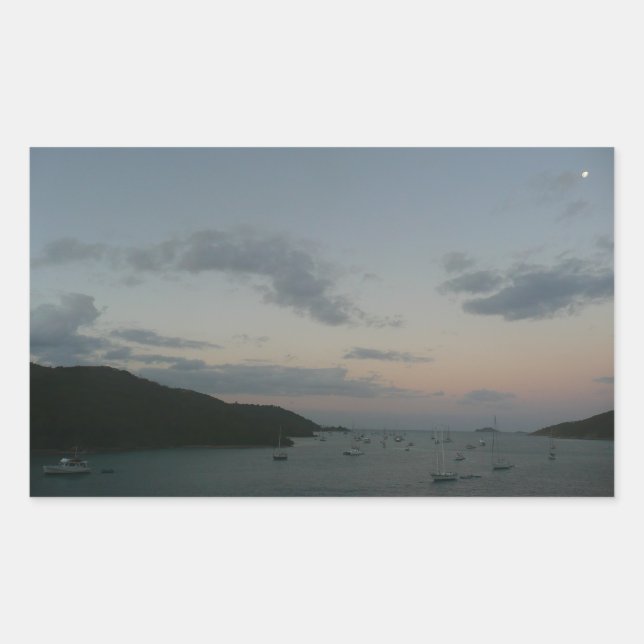 Sunrise in St. Thomas IV US Virgin Islands Rectangular Sticker (Front)