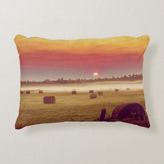 Sunrise in the Country Decorative Cushion (Front)