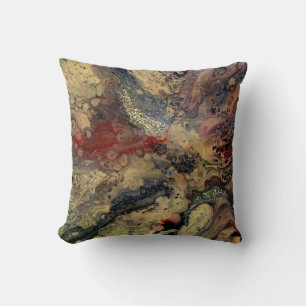 Sunrise in the desert painting in sandy tones cushion