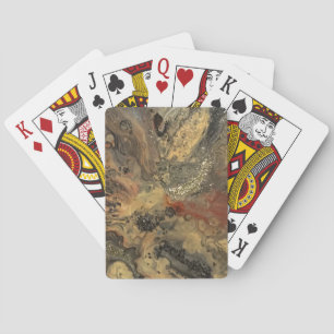 Sunrise in the desert painting in sandy tones playing cards