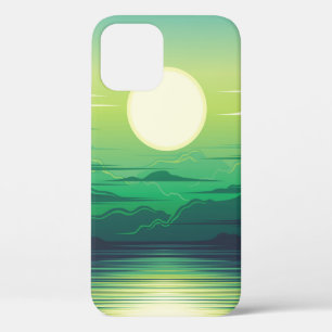 Sunrise in the sea illustration apparel,art,beauti iPhone 12 case