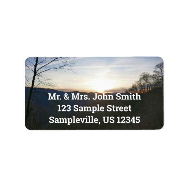 Sunrise in the Smoky Mountains Label (Front)