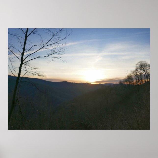 Sunrise in the Smoky Mountains Poster (Front)