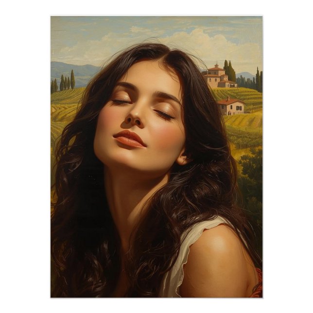 Sunrise in Tuscany Poster (Front)