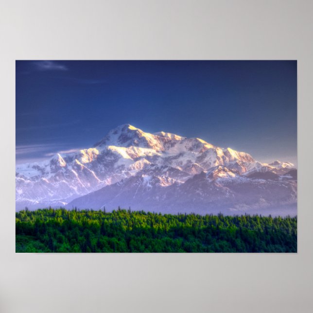 Sunrise Kisses Mt. McKinley | Alaska Range Poster (Front)