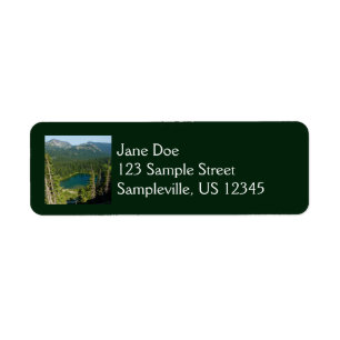 Sunrise Lake from Above at Mount Rainier Park Return Address Label