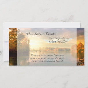 Sunrise Lake Sympathy Thank You Card