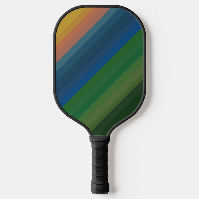 Sunrise Landscape Colours Diagonal Lines Pickleball Paddle (Front)