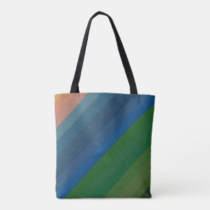 Sunrise Landscape Colours Diagonal Lines  Tote Bag