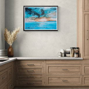 Sunrise Landscape Painting Poster