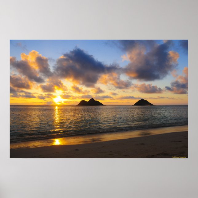 Sunrise_Lanikai Beach_ Hawaii Poster (Front)