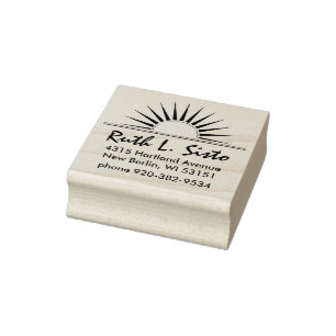 SUNRISE logo gold silver I + your Backgr. & ideas Rubber Stamp