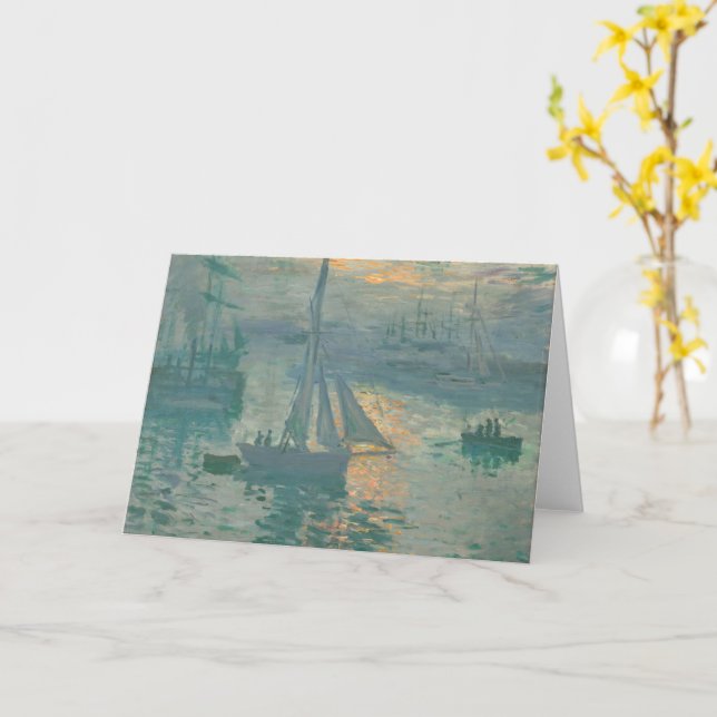Sunrise (Marine) by Claude Monet Card (Yellow Flower)